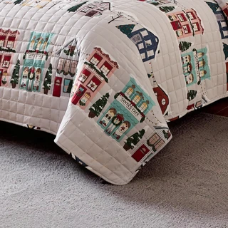 Thumbnail 12: AVANTI Avanti Winter Village Reversible Quilt Set 
