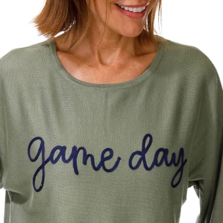 Thumbnail 3: ADRIENNE VITTADINI Women's Short Sleeve Game Day Top 