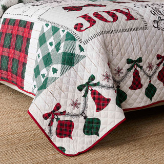 Thumbnail 4: AVANTI Avanti Linens Patchwork Plaid Reversible Quilt Set 