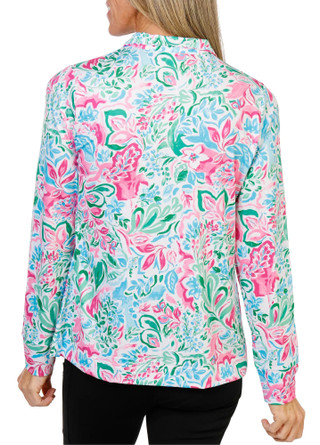 Thumbnail 2: Stella Parker Women's Long Sleeve Print Half Zip Top 