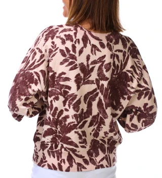 Thumbnail 3: Democracy Women's 3/4 Dolman Blouse Sleeve Printed Sweater Top 