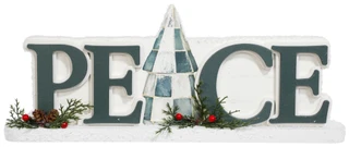 Thumbnail 1: MAISON ROUGE Wooden Peace Wood Christmas Decor  
