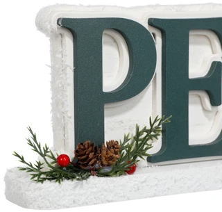 Thumbnail 2: MAISON ROUGE Wooden Peace Wood Christmas Decor  