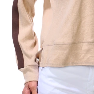 Thumbnail 3: CITY BLUES Women's Striped Sleeve Crewneck Sweatshirt 