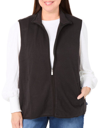 Thumbnail 1: Lands End Women's Plus Sleeveless Bubble Jacket Vest  