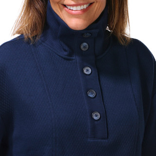 Thumbnail 3: Southern Tide Women's Long Sleeve Mock Button Neck Top 