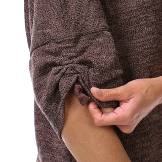 Thumbnail 4: MAX STUDIO Women's 3/4 Sleeve Ribbed Rouche Sleeve Top  