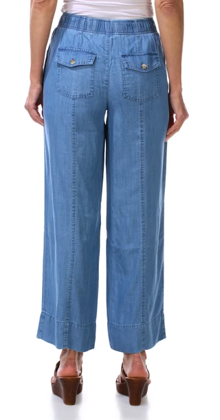 Thumbnail 3: Coral Bay Women's Petite Pull-On Wide Leg Pants 