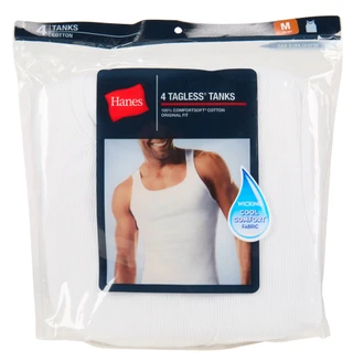 Thumbnail 1: Hanes Men's 4 Pk Cool Comfort Original Fit Tanks 