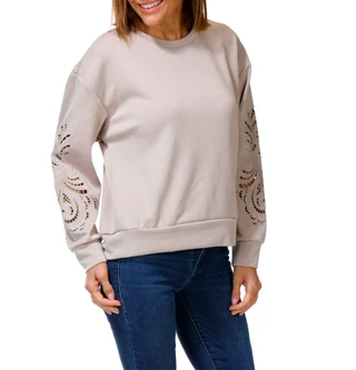 Thumbnail 1: Tahari Women's Long Sleeve Eyelet Top 