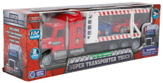 Thumbnail 1: Brooklyn Lollipop Super Transporter Truck with 2 Cars 