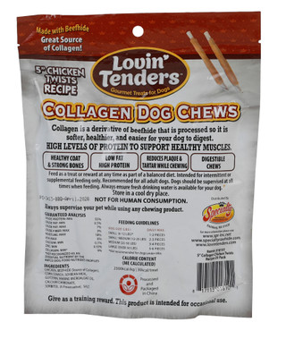 Thumbnail 2: LOVIN TENDERS 25 Pk Gourmet Chicken Twist Collagen Dog Chews  