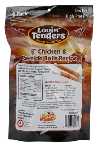 Thumbnail 2: LOVIN TENDERS 6 Pk 8 in Chicken & Rawhide Rolls 