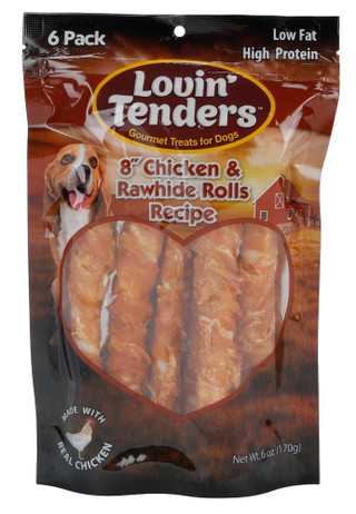 Thumbnail 1: LOVIN TENDERS 6 Pk 8 in Chicken & Rawhide Rolls 