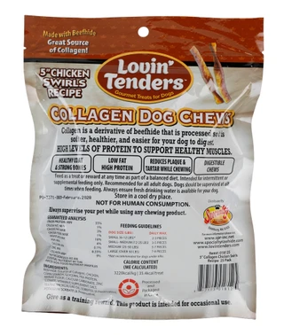 Thumbnail 2: LOVIN TENDERS 25 Pk Chicken Swirl Soft Collagen Dog Chews  