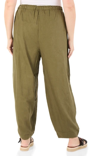 Thumbnail 2: MAX STUDIO Women's Plus Linen Drawstring Pants 
