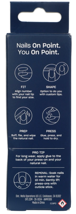 Thumbnail 2: OPI 30 Pk Midnight Mantra Press On Nails  