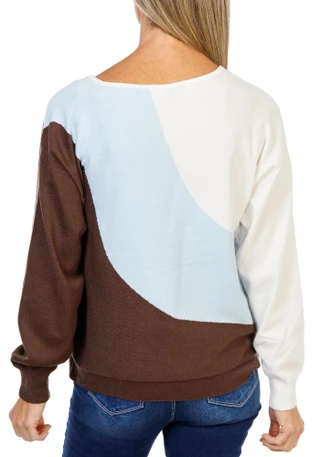 Thumbnail 2: ADRIENNE VITTADINI Women's Two-Tone Knit Top  