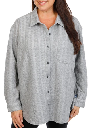Thumbnail 1: Lands' End Women's Plus Button Front Jacket w/ Pocket 