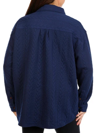 Thumbnail 2: Lands' End Women's Plus Button Front Jacket w/ Pocket 