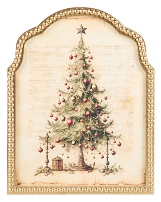 Thumbnail 1: 20x16 Christmas Tree Lyrics Painting 
