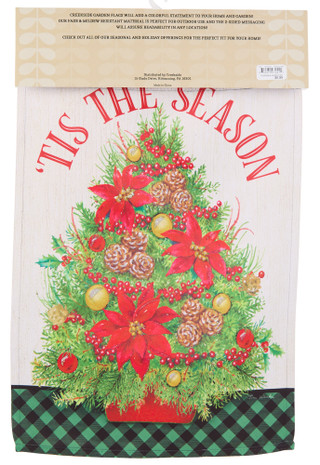 Thumbnail 2: Creekside 12.5x18 Christmas Tree Glitter Garden Flag 