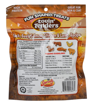 Thumbnail 2: LOVIN TENDERS Duck Beef Salmon Chicken Lamb Fun Shaped Protein Dog Treats 