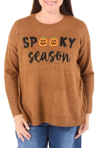 Thumbnail 1: CE CE BY CYNTHIA STEFFE Women's Plus Halloween Pullover Sweater  