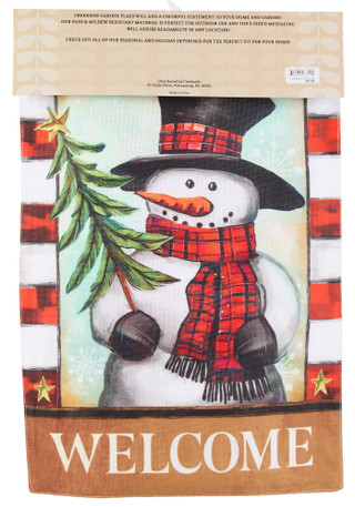 Thumbnail 2: Creekside 12.5x18 Snowman Premium Garden Flag 