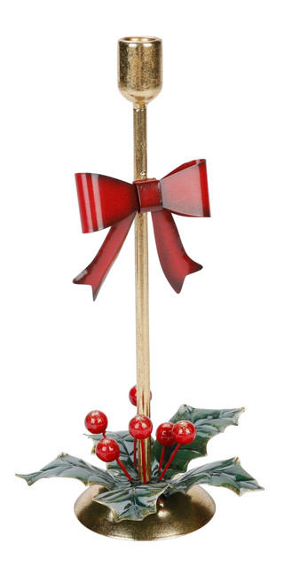 Thumbnail 1: Magical Season 13.75 in Metal Bow Candle Holder 