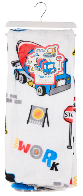 Thumbnail 1: DREAM KIDS 40x50 Toddler Boys Soft Cozy Construction Truck Blanket 