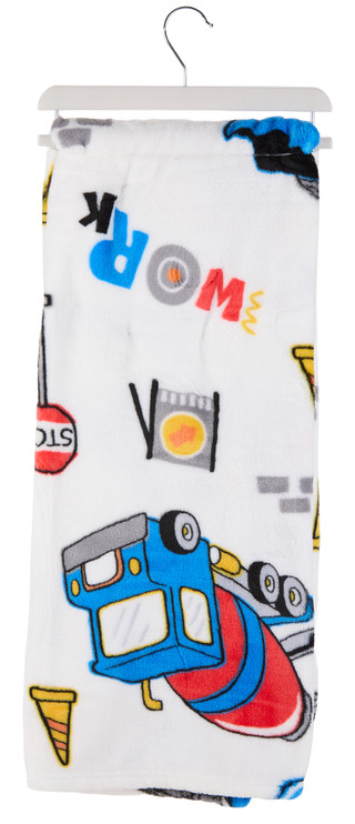 Thumbnail 2: DREAM KIDS 40x50 Toddler Boys Soft Cozy Construction Truck Blanket 
