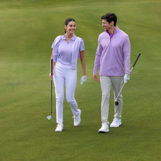 Thumbnail 5: PGA TOUR Women's Active Stripe Quarter Zip Top  