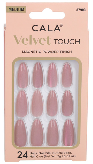 Thumbnail 1: CALA 24 Pk Velvet Touch Magnetic Powder Finish Press On Nails  