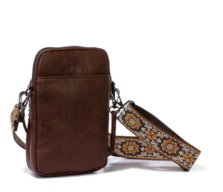 Thumbnail 2: Anneliese Multi-Organizer Crossbody Bag w/ Embroidered Strap 