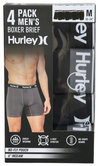 Thumbnail 1: Hurley Men's 4 Pk Boxer Briefs 