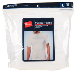 Thumbnail 1: Hanes Men's 4 Pk Tagless T-Shirts 