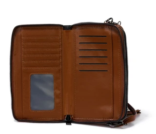 Thumbnail 2: Anneliese Embossed & Studded Wallet w/ Strap 