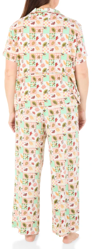 Thumbnail 3: Haute Dreamz Women's Plus 2 Pc Fall Pajama Pants Set  