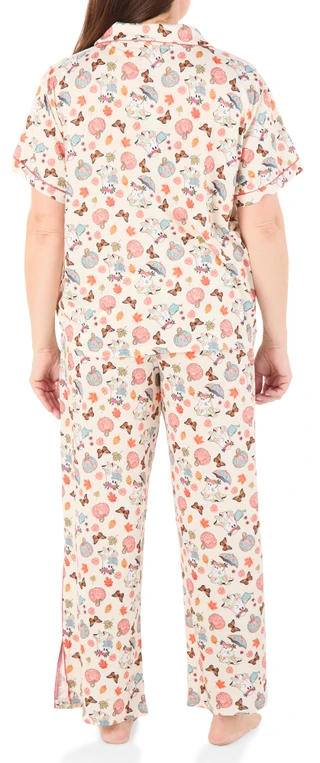 Thumbnail 2: Haute Dreamz Women's Plus 2 Pc Fall Pajama Pants Set 