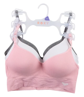 Thumbnail 1: ROXY Juniors 3 Pk Ribbed Wirefree Push Up Bras 