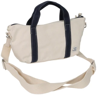 Thumbnail 2: Life is Good Small Canvas Logo Boat Tote with Handles & Removable Strap 