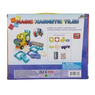 Thumbnail 2: Brooklyn Lollipop 42 Pc Mini Explorers Magic Magnetic Tiles 