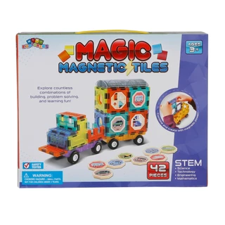 Thumbnail 1: Brooklyn Lollipop 42 Pc Mini Explorers Magic Magnetic Tiles 