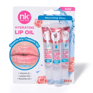 Thumbnail 1: Nicka K New York 3 Pk Hydrating Rose Lip Oil Gloss 