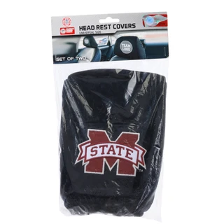 Thumbnail 1: Team ProMark 2 Pk Mississippi State Headrest Cover Set 