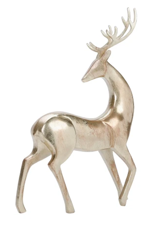 Thumbnail 1: Magical Season 16 In Golden Christmas Deer Figurine 