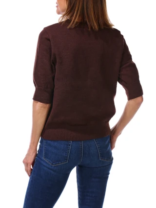 Thumbnail 2: Nanette Lepore Women's Short Sleeve Embellished Knit Sweater 