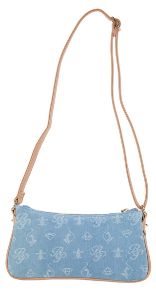 Thumbnail 2: Baby Phat Denim Crossbody with Logo Chain Bling 