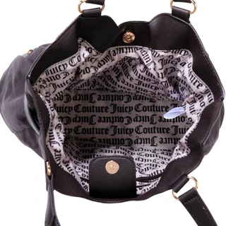 Thumbnail 3: Juicy Couture Soft Velvety Tote with Metal Logo Detail 